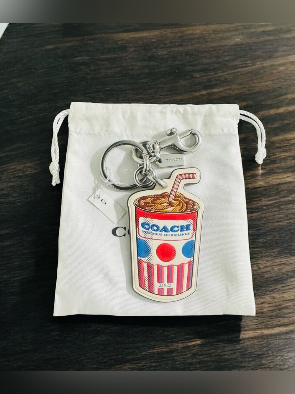 Coach Milkshake Leather Bag Charm - Picture 3 of 3